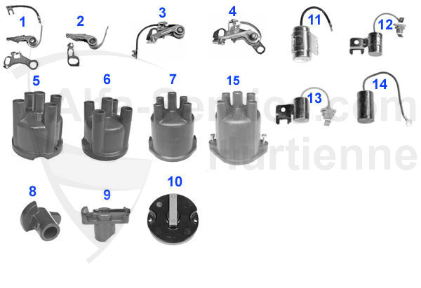 puntine, condensatori, calotte e rotori
