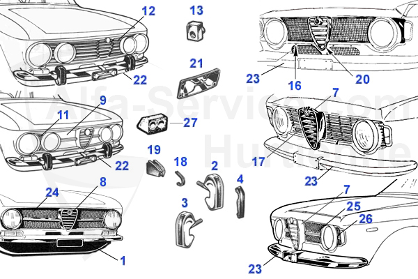 parachoques/rejillas