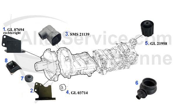 supporto trasmissione 1.6/1.8/2.0