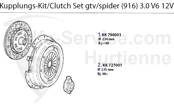 CLUTCH SET 3.0 V6 12V