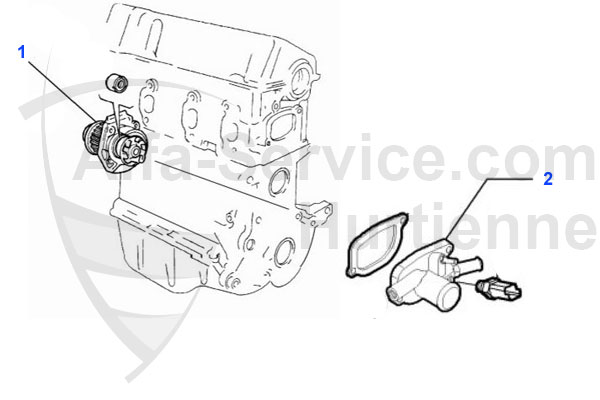 Wasserpumpe/Thermostat