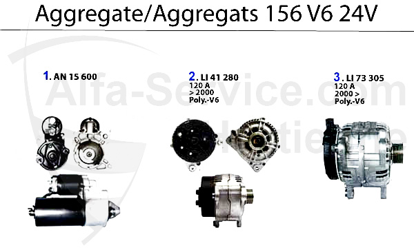 mot. d'avviamento/alternatore V6 24V