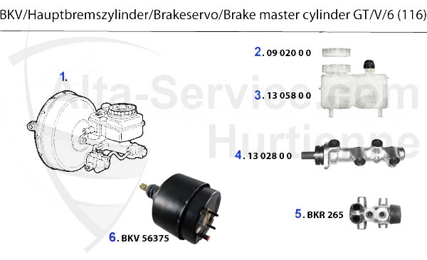 BRAKE SERVO/BRAKE MASTER CYL.