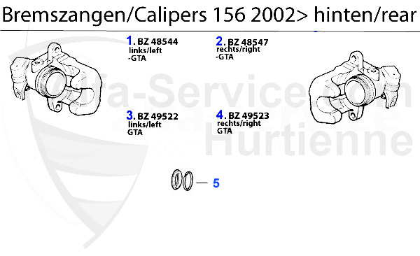 Bremssattel Bj. 02> hinten