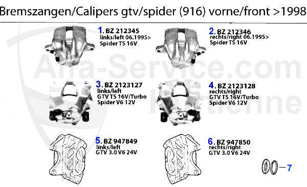 Bremssattel vorne Bj. >98