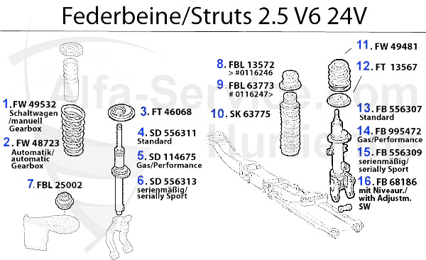 Federbein 2.5 V6 24V