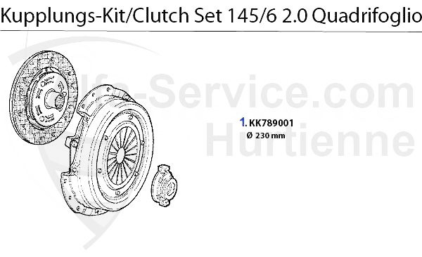 kit embrague 2.0 TS 16V Quadrifoglio Bj