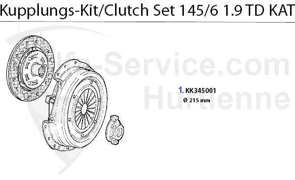 kit frizione 1.9 TD KAT.
