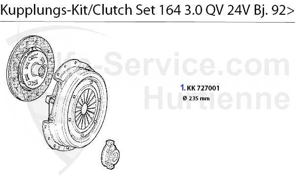 kit frizione 3.0 QV 24V anno 92>