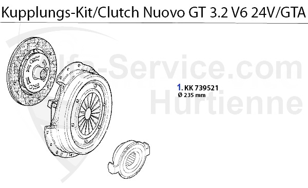 Kit embrayage 3.2 V6 24V/GTA