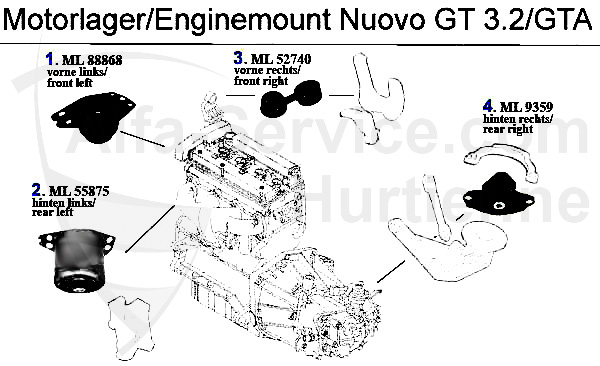 supporto motore Nuovo GT 3.2 V6 24V/GTA