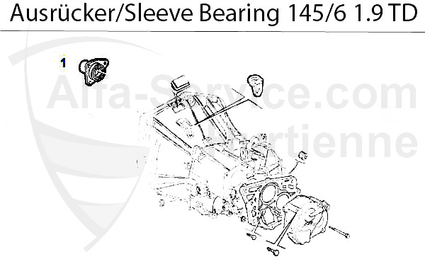 GUIDE BUSH f. SLEEVE BEARING 145/6 1.9 T