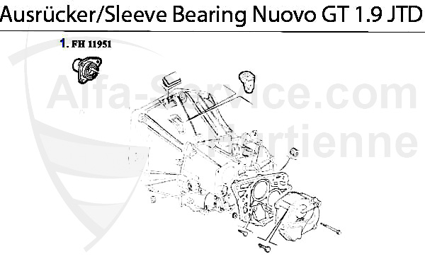 Führungshülse f. Ausrücker 1.9 JTD