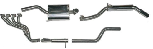 Sport Auspuffanlage 1300-1600r. Giulia und GT Bertone Edelstahl Rohrdurchmesser Mittel- u. Endtopf 57mm