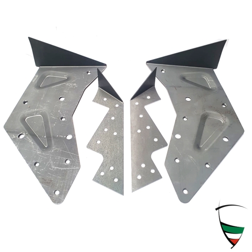 Jeu (2) tôle renfort plancher paroi de moteour GT, Spider 105/115