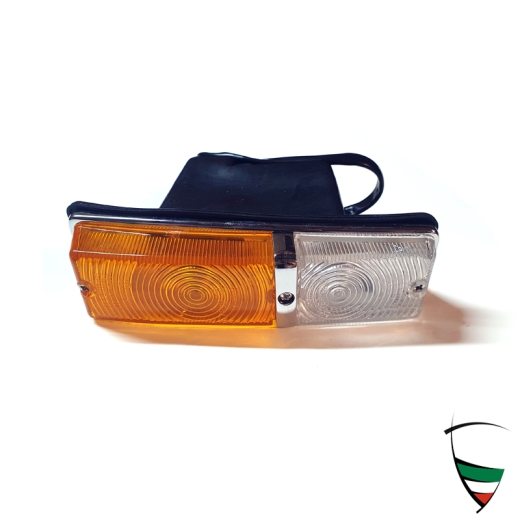 lampeggiante Carello destro con inserto cromato 63-74 arancione/bianco