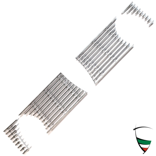 FRONT GRILL SET (4) GIULIA SPRINT GT,GIULIA GTC POLISHED FRONT GRILL SET (4) GIULIA SPRINT GT,GIULIA GTC POLISHED