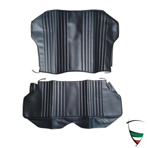 vestido asiento (asiento trasero) GT Junior skai negro (Version en relieve)