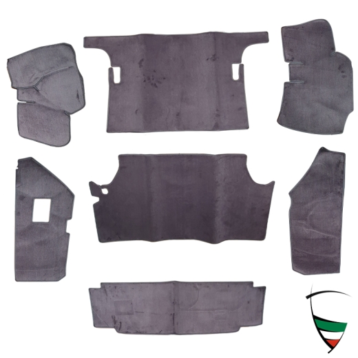 moquette baule completa 1750-2000 BERLINA 68-72 col. antracite/fumo, velours