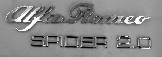 serie di scritte Spider 90-93, (3 pezzi) autoadesive