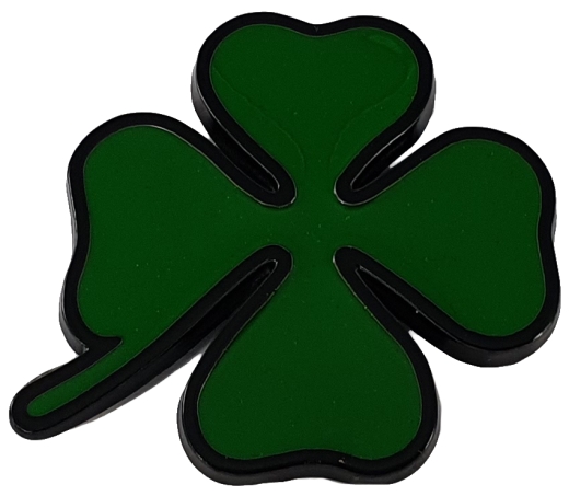 Cartel modelo Shamrock verde 35x35mm bordes negro