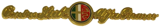 Scritta CentroStile-AlfaRomeo oro laterale 140x23mm coppia 2 pezzi