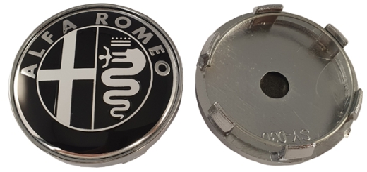 Felgenemblem Alfa Romeo schwarz/weiß 60mm 1 Stück