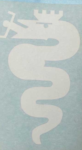 STICKER "ALFA SNAKE" white