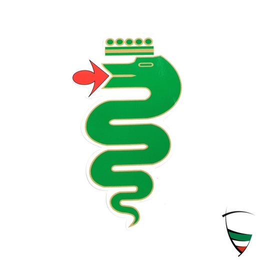 Aufkleber Schlange 85mm, grün