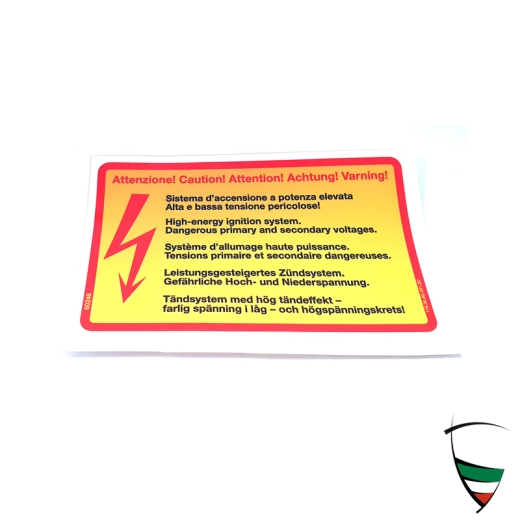 Aufkleber "Zündsystem Hochspannung" Aufkleber "Zündsystem Hochspannung"