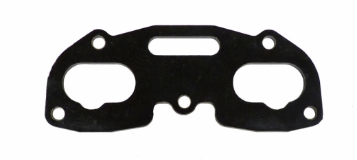 Isolierstück zw.Drosselklappe u.Einspritzbrücke für einen Doppelvergaser