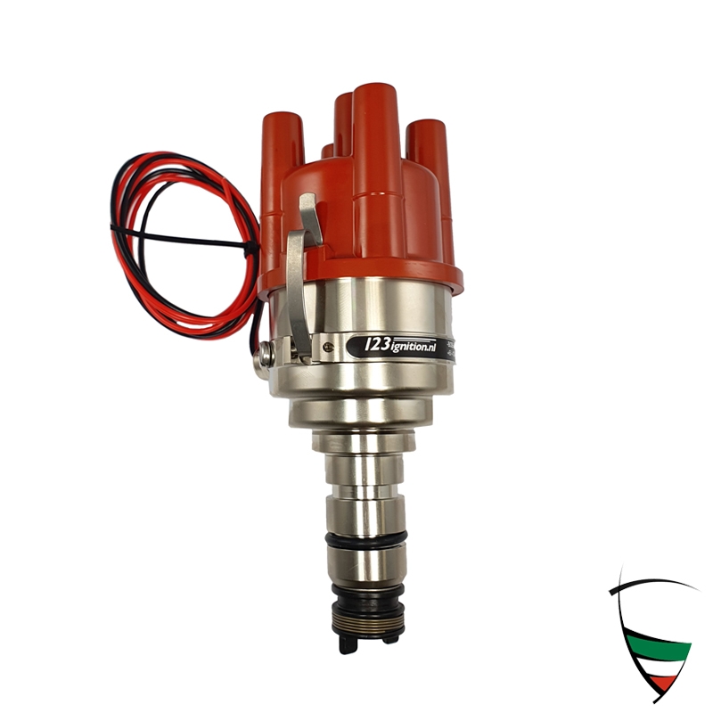 123 E-Verteiler ohne Unterdruckanschluss, 16-fach einstellbar nach Bosch Verteilernummer, bzw Fahrzeugtyp, incl. Verteilerkappe