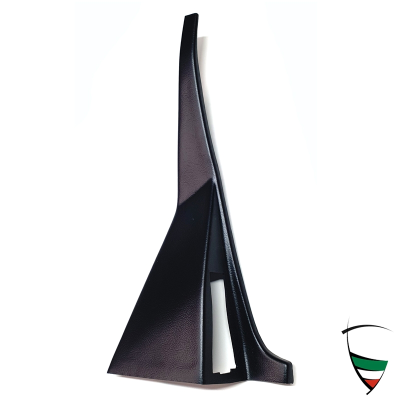 B-Säulenverkleidung links Spider 1970-83, Kunststoff schwarz genarbt, eine Öffnung