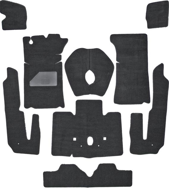 Teppichsatz Spider 1300/1600 ab 1970 bzw. 1750 -1971 Velours schwarz