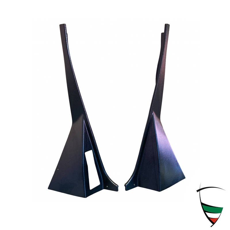 Satz B-Säulenverkleidungen Spider Alu, lackiert, schwarz 70-83, ein Loch