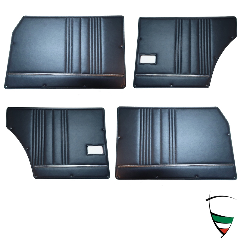 Türverkleidungsatz schwarz Giulia Nuova 1974-78 komplett (vo/hi links + rechts)