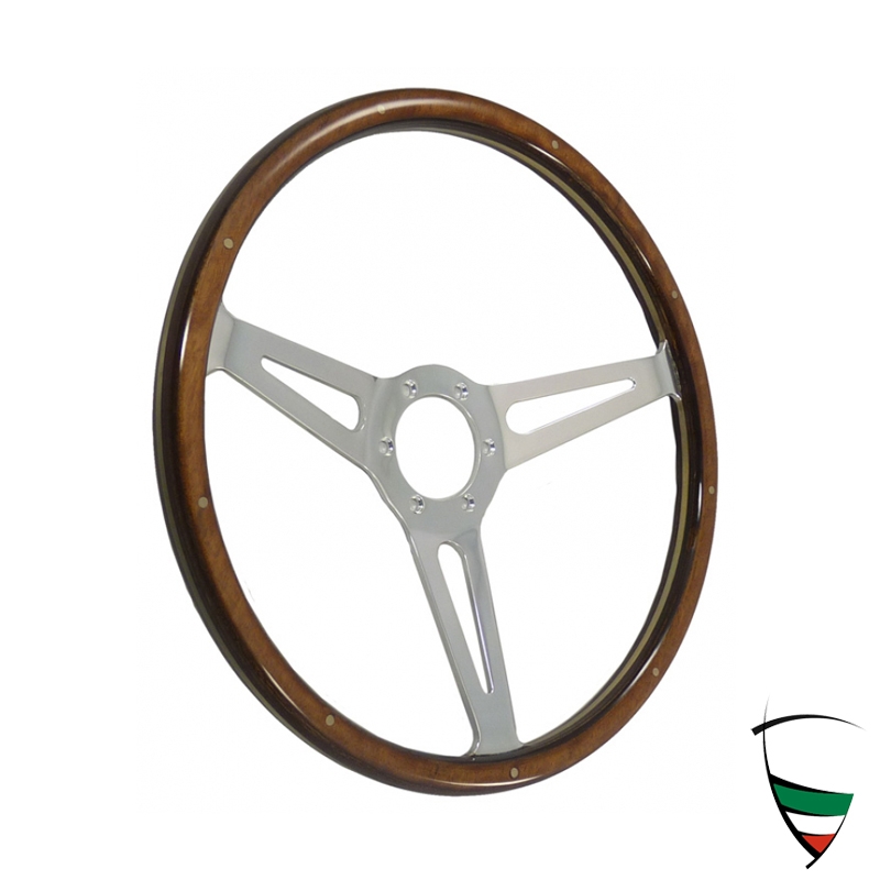 STEERING WHEEL CLASSICO 380mm HORN HOLE 60mm,FIXING HOLES 74mm WITHOUT MOT