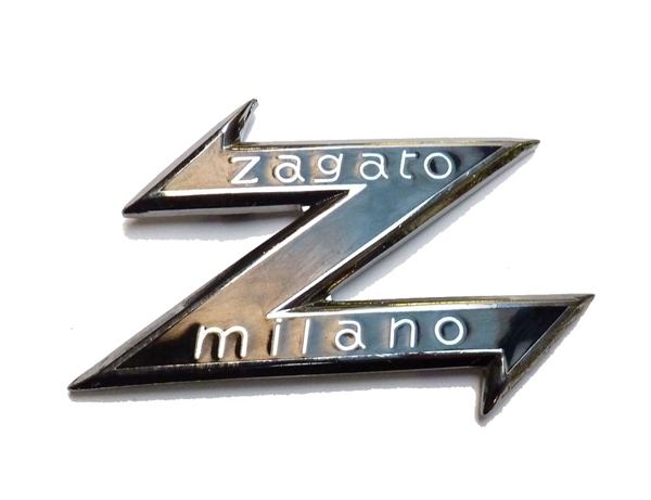 Emblem Zagato schwarz/silber, emailliert