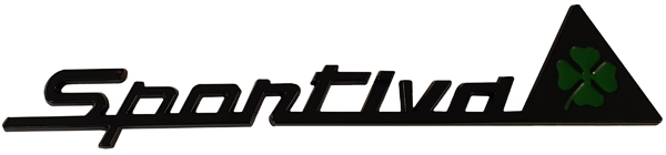 letra sportiva con trébol en el lado negro 148x28mm Giulietta de 2010