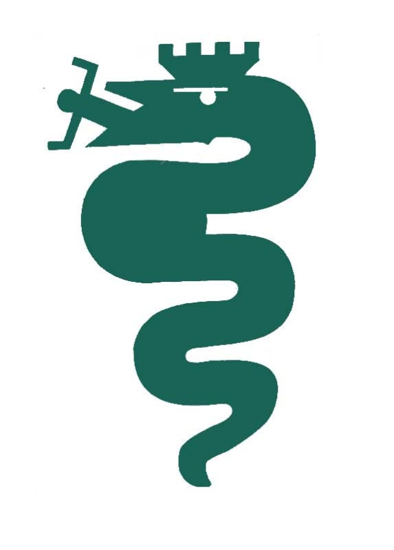 STICKER "SNAKE" 140 mm / green