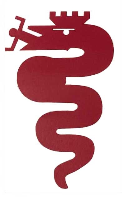 STICKER "ALFA SNAKE" red