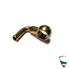 raccordo benzina singolo, tipo curvo, zincato