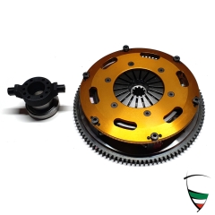 RACE CLUTCH WITH 105 TEETHS FLYWHEEL, ERGAL PRESSURE DISC, SINTERED METAL CLUTCH DISC AND CLUTCH RELEASE BEARING 1. SERIES VERSION FOR 1300 + 1600 MODELS WITH 8 SCREWS, WEIGHT 10,2 KG