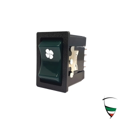 Interrupteur ventil. chauffage, Spider, liséré vert 80-86