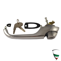 outer door handle right side roundtail Spider and early models of fastback Spider including door lock cylinder and gaskets