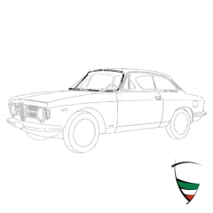 Zierrahmen im Frontscheibenrahmengummi GT 2-teilig