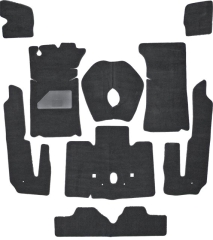 Teppichsatz Spider 1300/1600 ab 1970 bzw. 1750 -1971 Velours schwarz