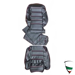SEAT COVER BLACK WITH RED SEAM SPIDER 2000 1987-89, IMITATION LEATHER