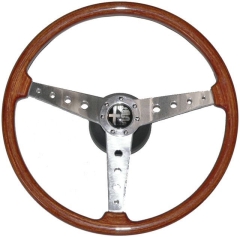 Volant en bois "GTA" 2000 incl. moyeu et poussoir klaxon, diamètre 385mm