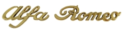 Schriftzug Alfa Romeo 147x30mm gold selbstklebend 147 156 159 166 Giulietta MiTo Giulia Spider/GT Stelvio